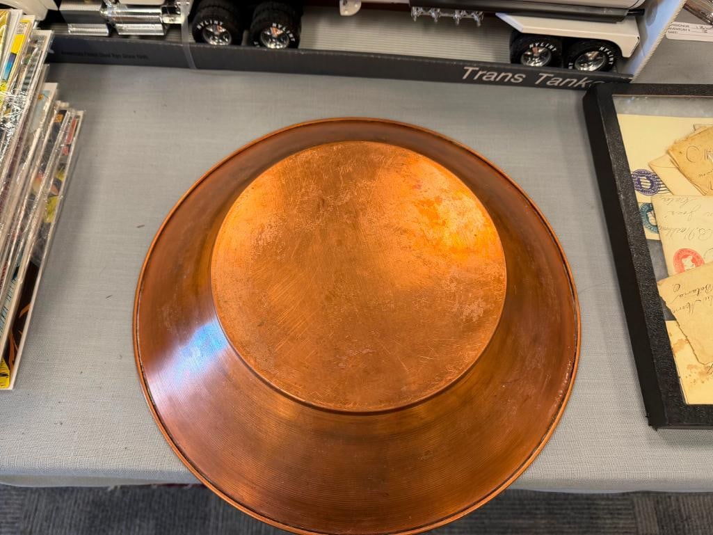 VINTAGE SOLID COPPER GOLD MINING PAN - 5