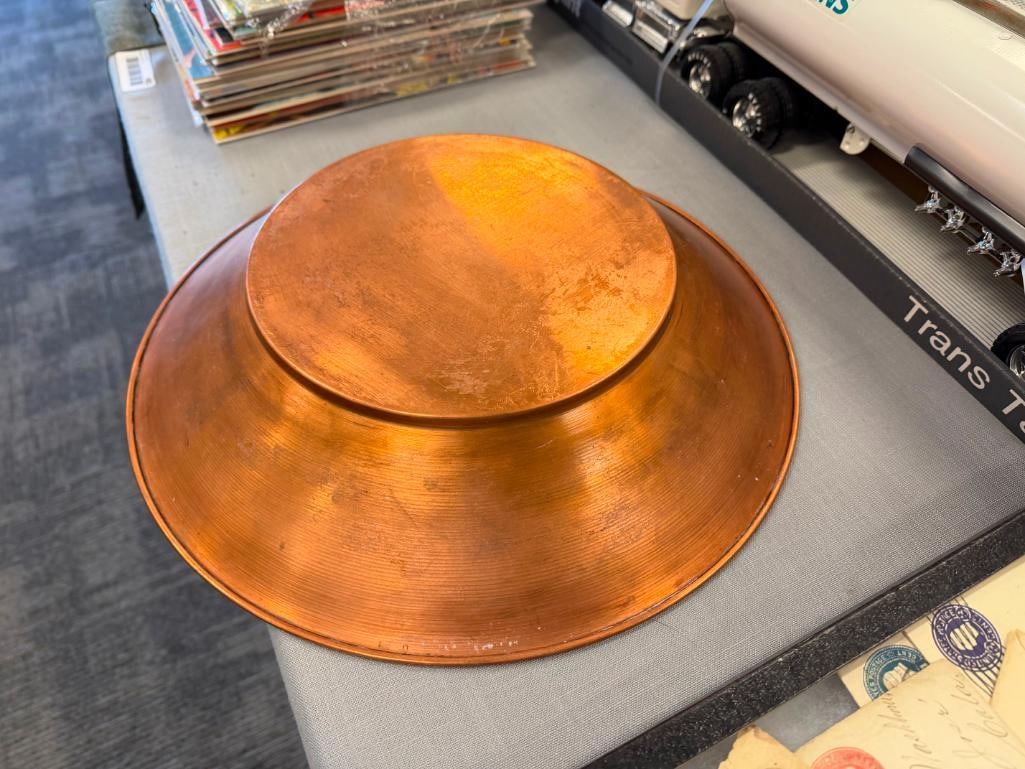 VINTAGE SOLID COPPER GOLD MINING PAN - 6