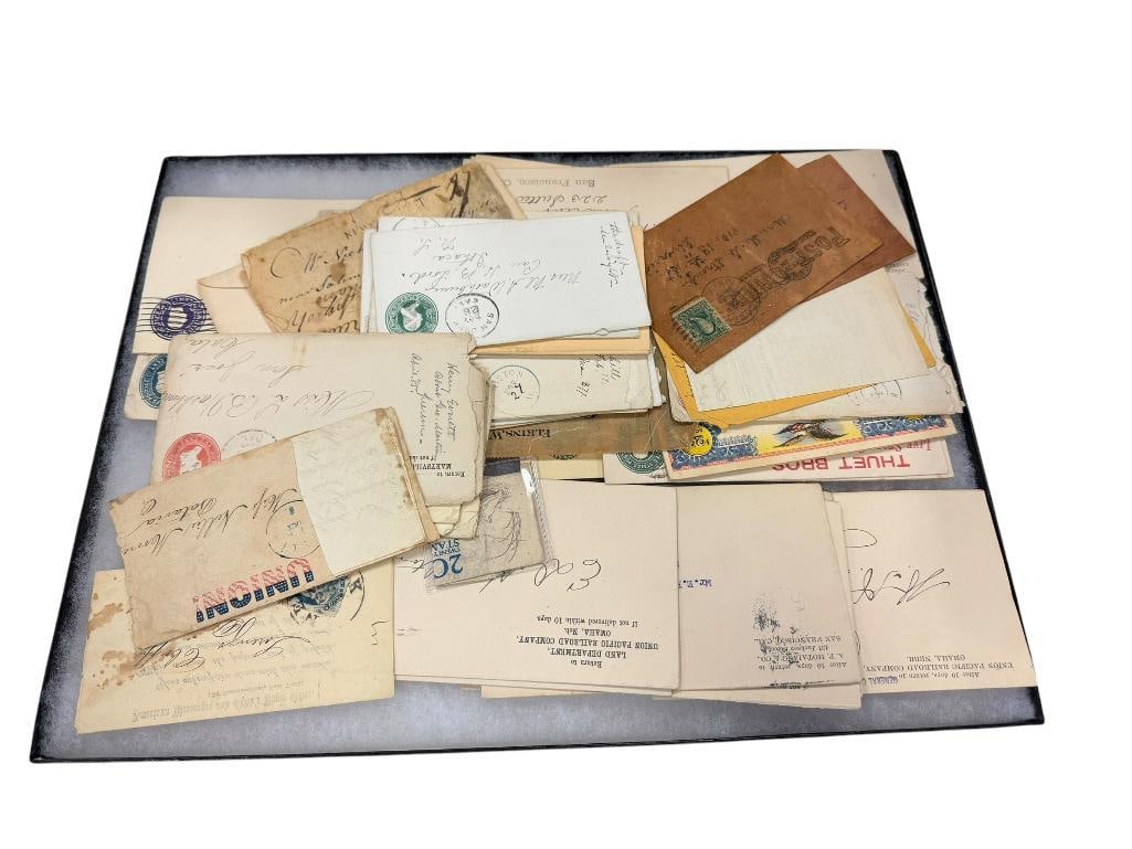 1800'S AND EARLY 1900'S ENVELOPES AND LETTERS FROM RAILROAD COMPLANIES MINING MANUFACTURES (1 of 6)