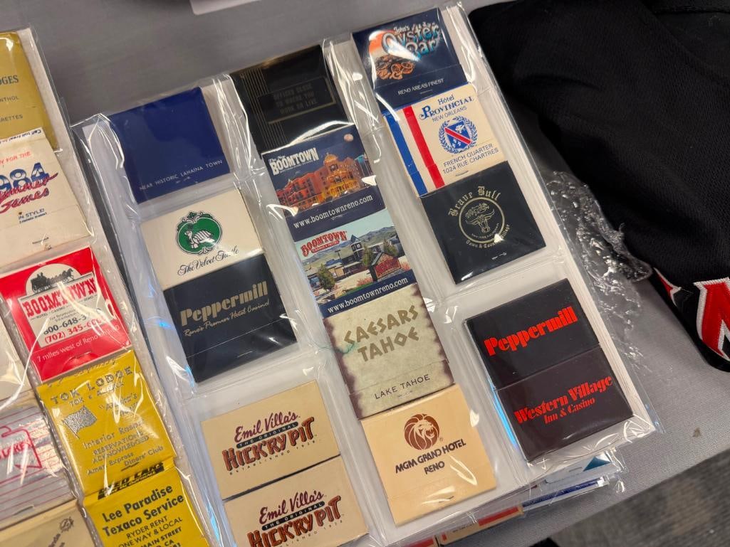 OVER 130 VINTAGE CASINO, RESTAURANT MATCHBOOKS, MATCH BOXES, HAROLDS CLUB, SALEM, CAMEL - 5