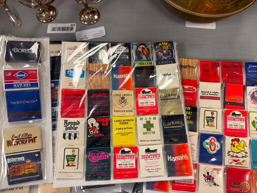 OVER 130 VINTAGE CASINO, RESTAURANT MATCHBOOKS, MATCH BOXES, HAROLDS CLUB, SALEM, CAMEL - 8