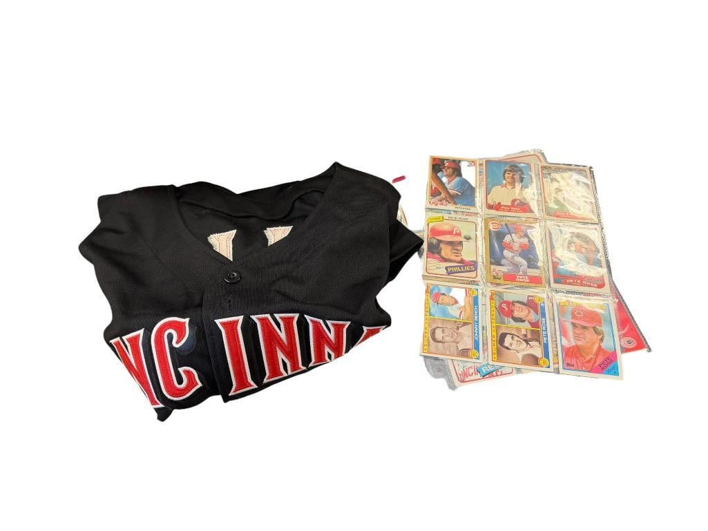 BRANDON PHILLIPS CINCINNATI RED AUTHENTIC MLB JERSEY PLUS ALL-TIME GREATS REDS PLAYER CARDS: INCLUDES 36 CARDS PETE ROSE, ERIC DAVIS, BARRY LARKIN, JOHNNY CUETO, JOEY VOTTO, TOM SEAVER, FRANK ROBINSON,KEN GRIFFEY, AND OTHERS