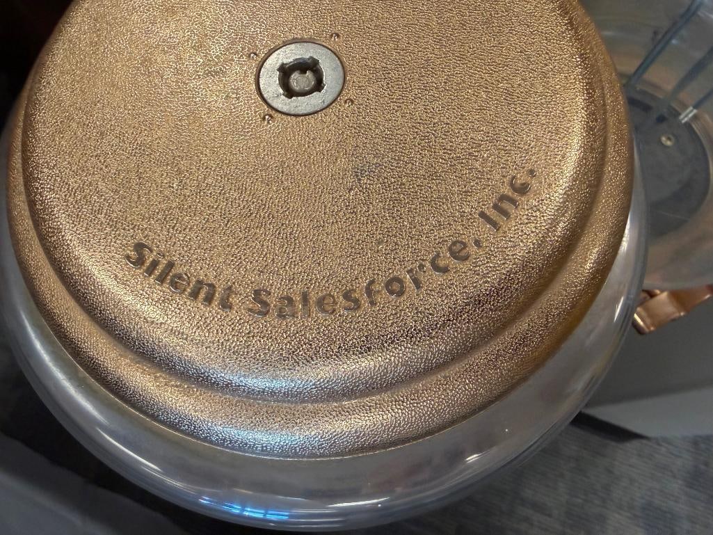 SILENT SALESFORCE INC. CANDY DISPENSERS ON PINE THREE-FOOTED STAND - 6