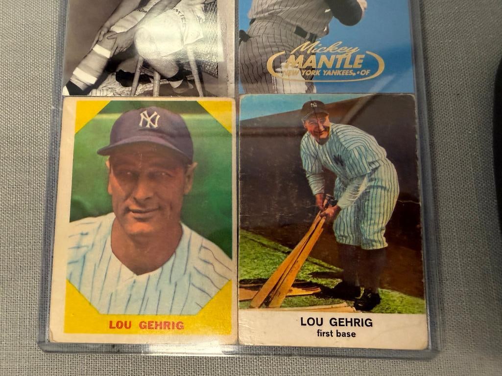 MICKEY MANTLE AND LOU GEHRIG HALL OF FAMERS BASEBALL CARDS - 7