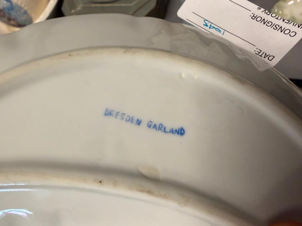ELEVEN ANTIQUE CHINA / LUSTERWARE BONE PLATES MANY MADE IN GERMANY - 11