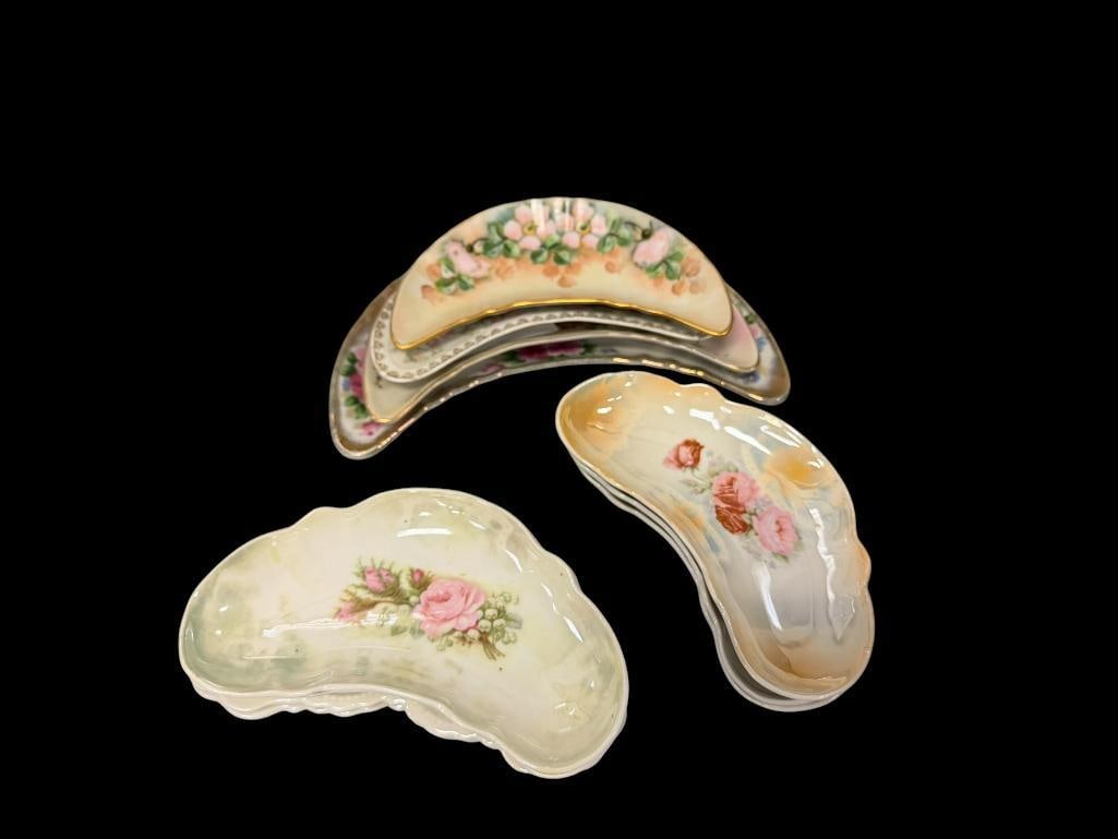 ELEVEN ANTIQUE CHINA / LUSTERWARE BONE PLATES MANY MADE IN GERMANY (1 of 11)