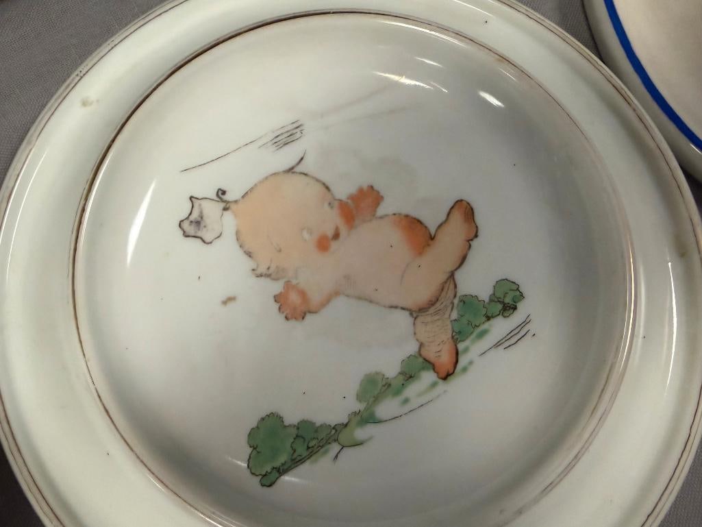 EARLY 1900'S BABY BOWLS SALEM CHINA, KEWPIE ROSE O'NEIL WILSON, AND THE BABY PLATE - 9