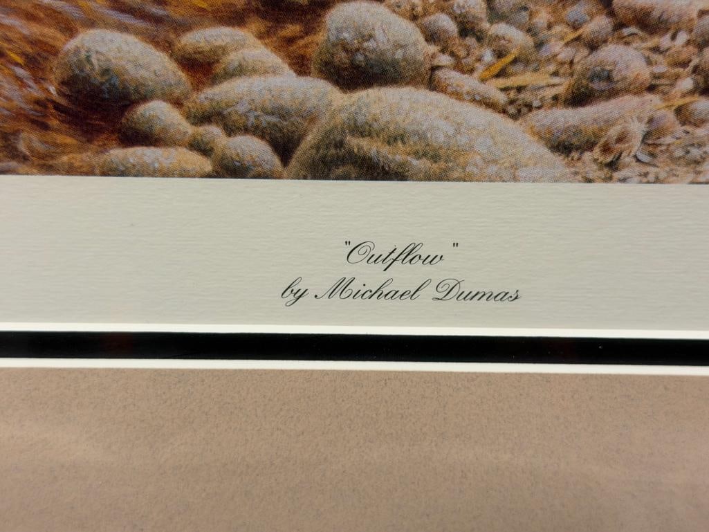 MICHAEL DUMAS LIMITED EDITION DUCK PRINT TITLED OUTFLOW NO. 188/5300 - 5