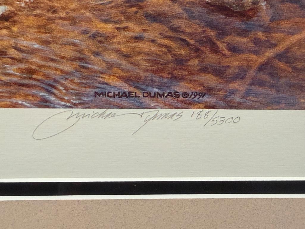 MICHAEL DUMAS LIMITED EDITION DUCK PRINT TITLED OUTFLOW NO. 188/5300 - 6