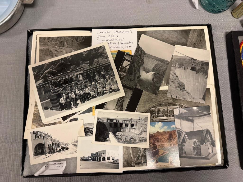 COLLECTION OF BLACK AND WHITE PHOTOGRAPHS CONSTRUCTION OF HOOVER DAMN / BOULDER CITY CIRCA 1930'S - 2