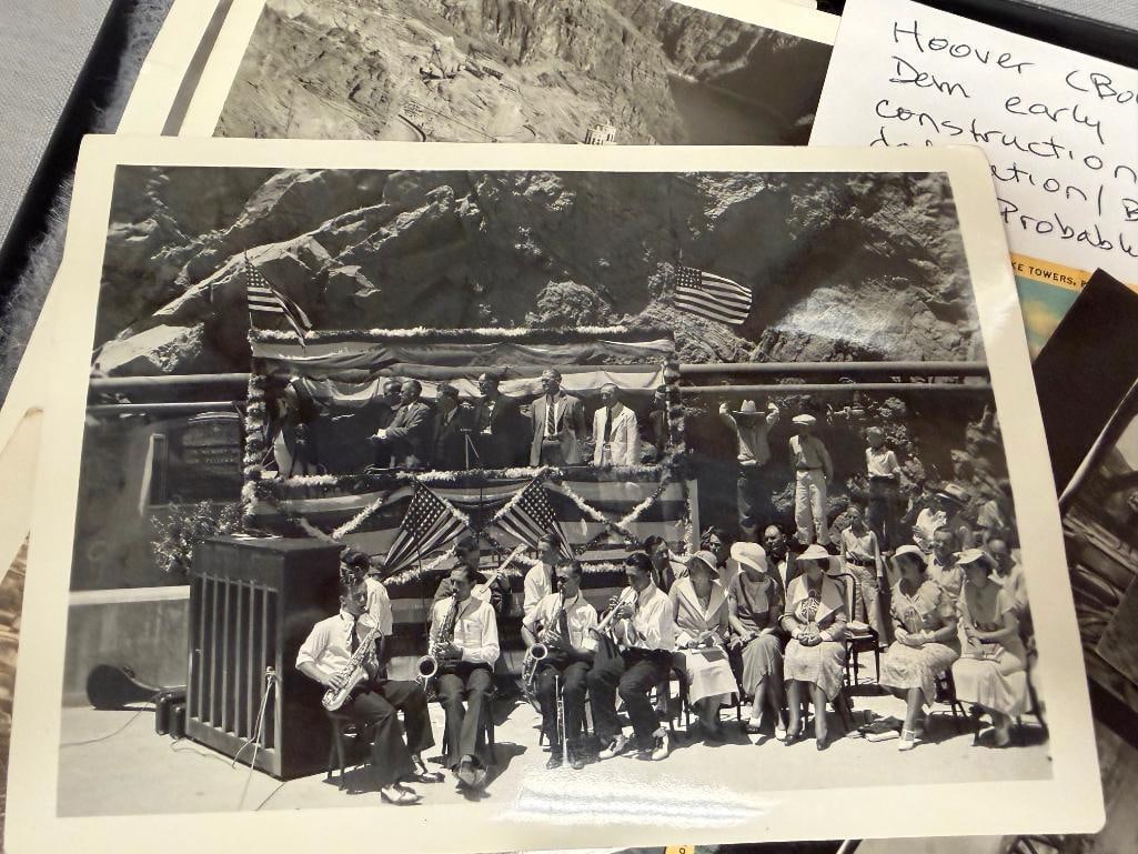 COLLECTION OF BLACK AND WHITE PHOTOGRAPHS CONSTRUCTION OF HOOVER DAMN / BOULDER CITY CIRCA 1930'S - 3