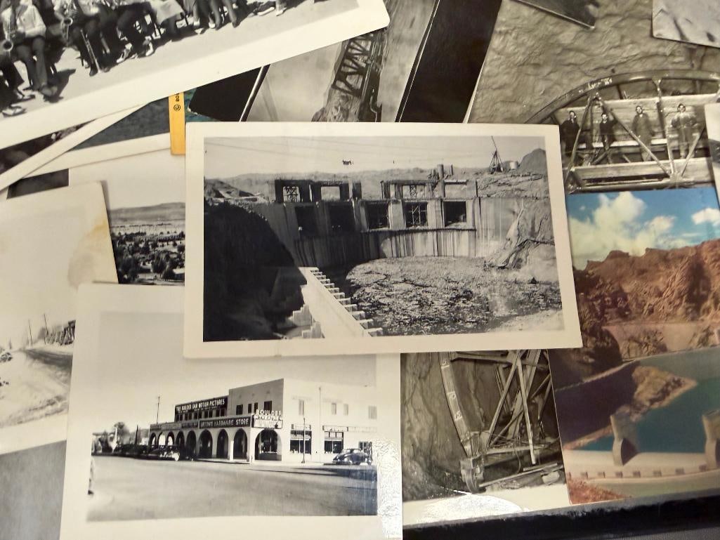 COLLECTION OF BLACK AND WHITE PHOTOGRAPHS CONSTRUCTION OF HOOVER DAMN / BOULDER CITY CIRCA 1930'S - 6