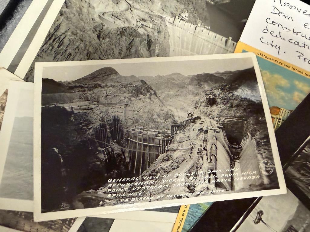 COLLECTION OF BLACK AND WHITE PHOTOGRAPHS CONSTRUCTION OF HOOVER DAMN / BOULDER CITY CIRCA 1930'S - 8