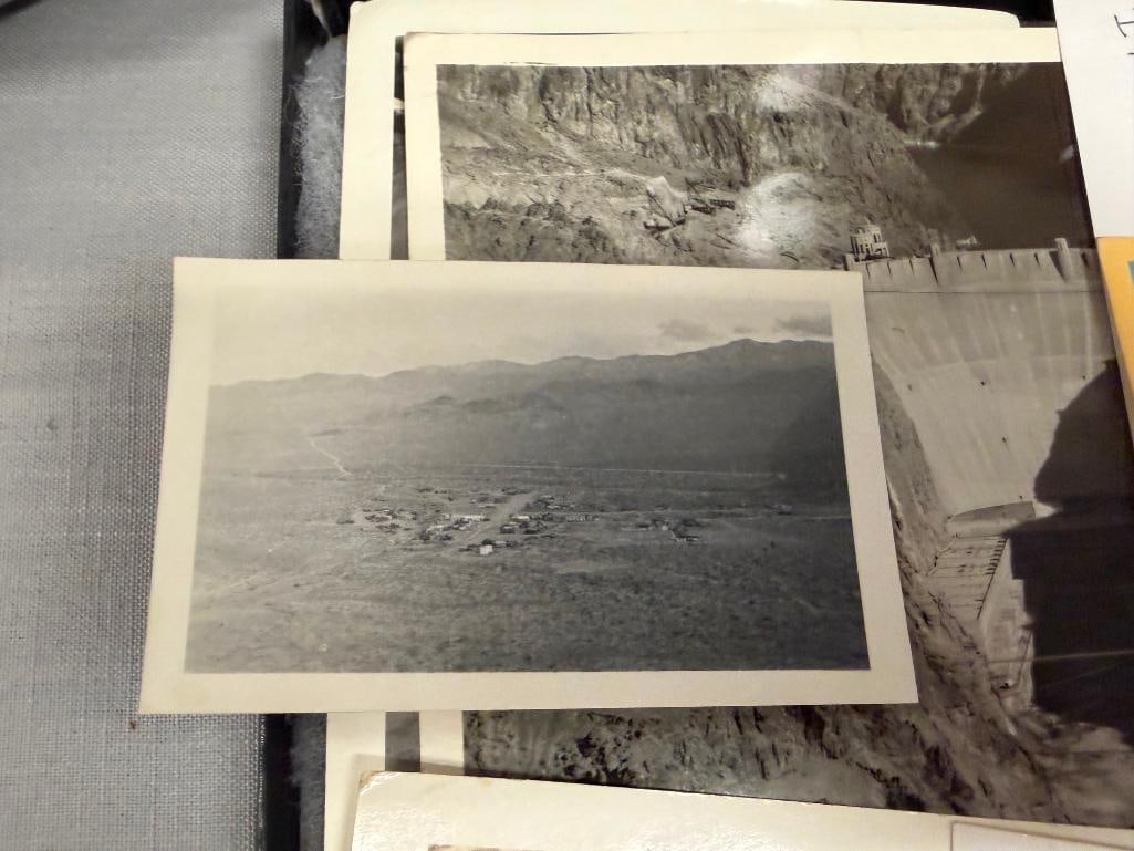 COLLECTION OF BLACK AND WHITE PHOTOGRAPHS CONSTRUCTION OF HOOVER DAMN / BOULDER CITY CIRCA 1930'S - 9