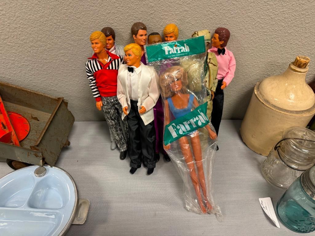 MATTEL 1968 KEN, MC HAMMER, AND 1992 STARS 'N STRIPES ARMY DOLL PLUS FARRAH DOLLS - 2