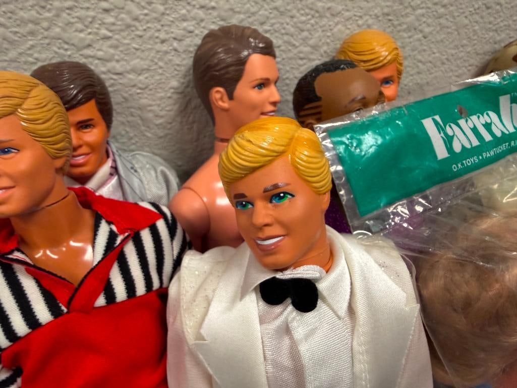MATTEL 1968 KEN, MC HAMMER, AND 1992 STARS 'N STRIPES ARMY DOLL PLUS FARRAH DOLLS - 3