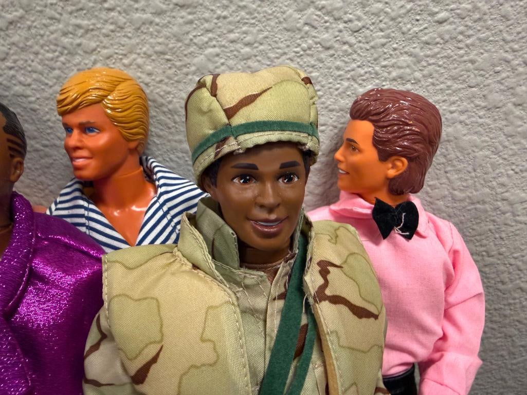 MATTEL 1968 KEN, MC HAMMER, AND 1992 STARS 'N STRIPES ARMY DOLL PLUS FARRAH DOLLS - 6