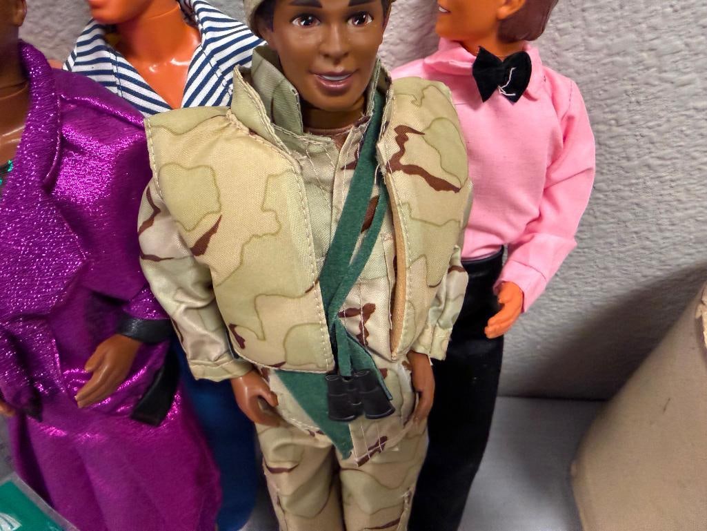 MATTEL 1968 KEN, MC HAMMER, AND 1992 STARS 'N STRIPES ARMY DOLL PLUS FARRAH DOLLS - 7