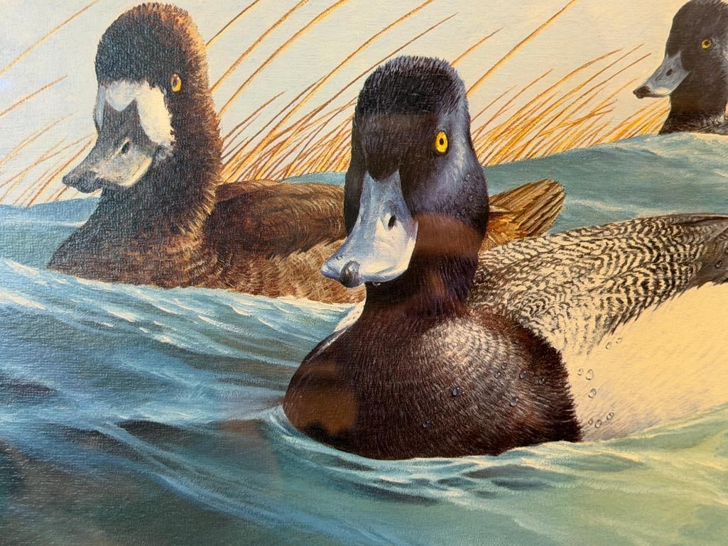 RON VAN GILDER DUCKS UNLIMITED LIMITED EDITION PRINT WINDS AND WAVES NO. 3418/3600 - 3