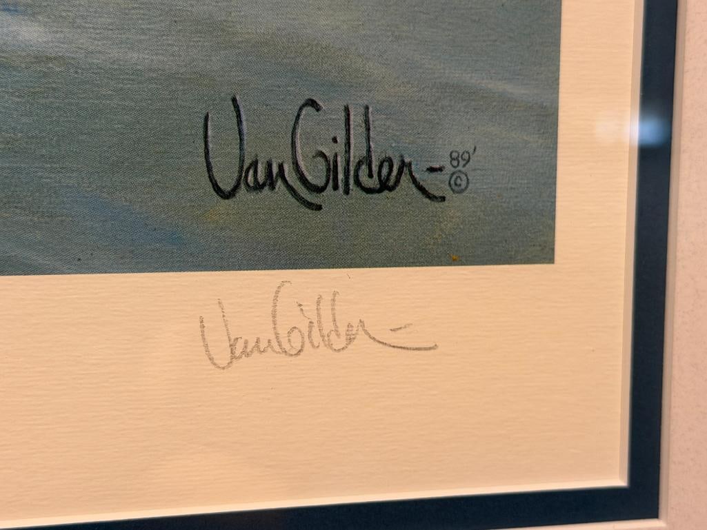 RON VAN GILDER DUCKS UNLIMITED LIMITED EDITION PRINT WINDS AND WAVES NO. 3418/3600 - 6