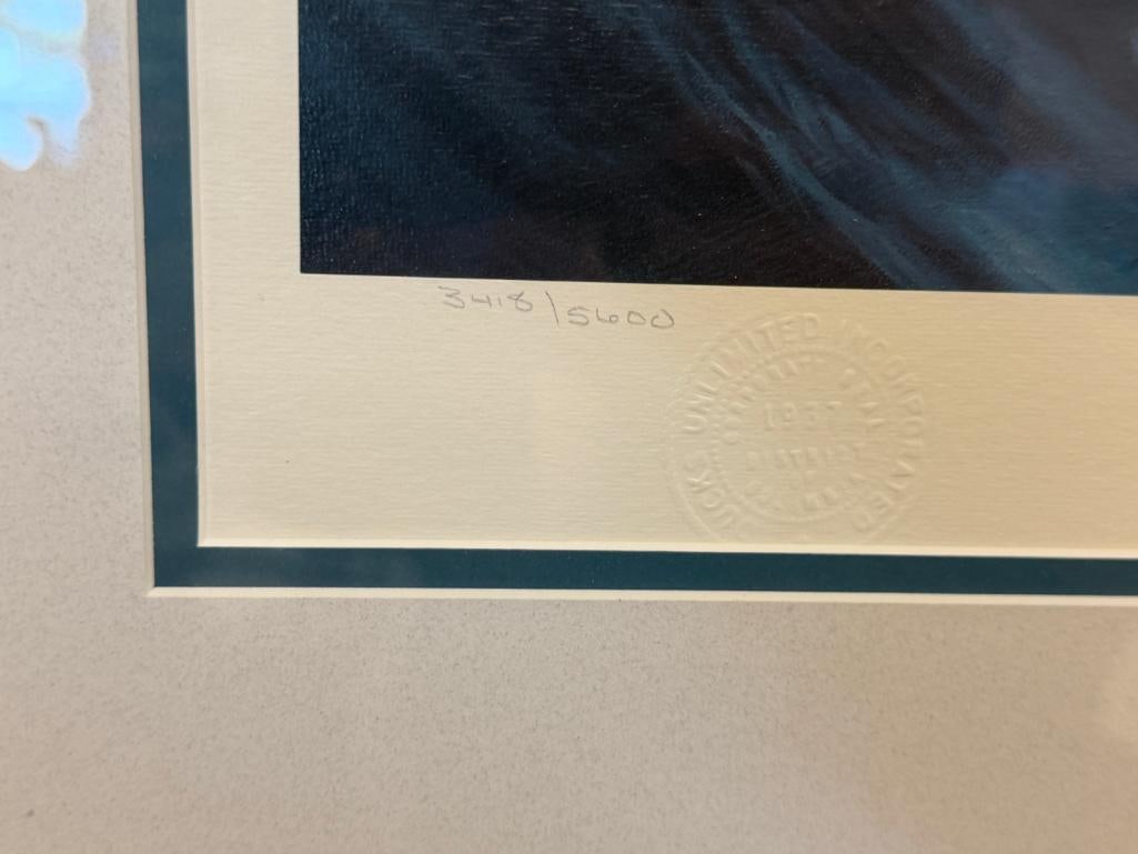 RON VAN GILDER DUCKS UNLIMITED LIMITED EDITION PRINT WINDS AND WAVES NO. 3418/3600 - 7