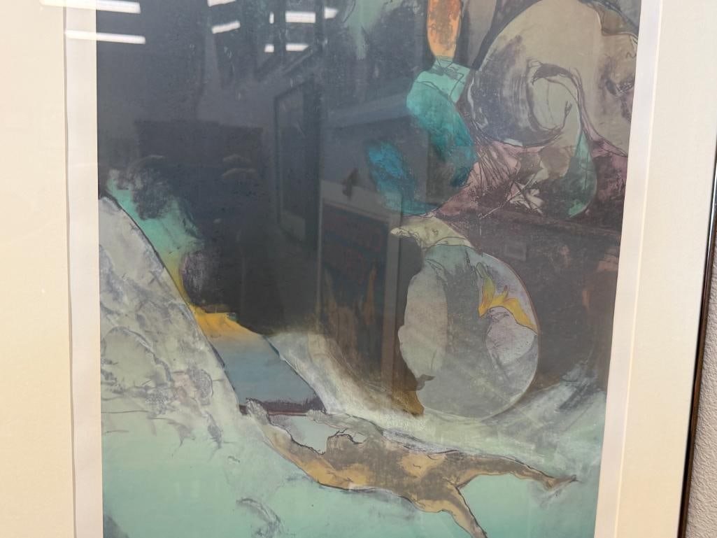 AURRENTS CROSSING ARTIST PROOF ABSTRACT EXPRESSIONISM PRINT DATED 1983 SIGNED - 2