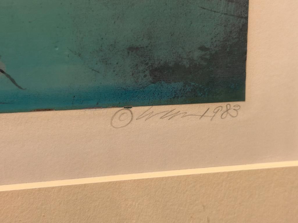 AURRENTS CROSSING ARTIST PROOF ABSTRACT EXPRESSIONISM PRINT DATED 1983 SIGNED - 6