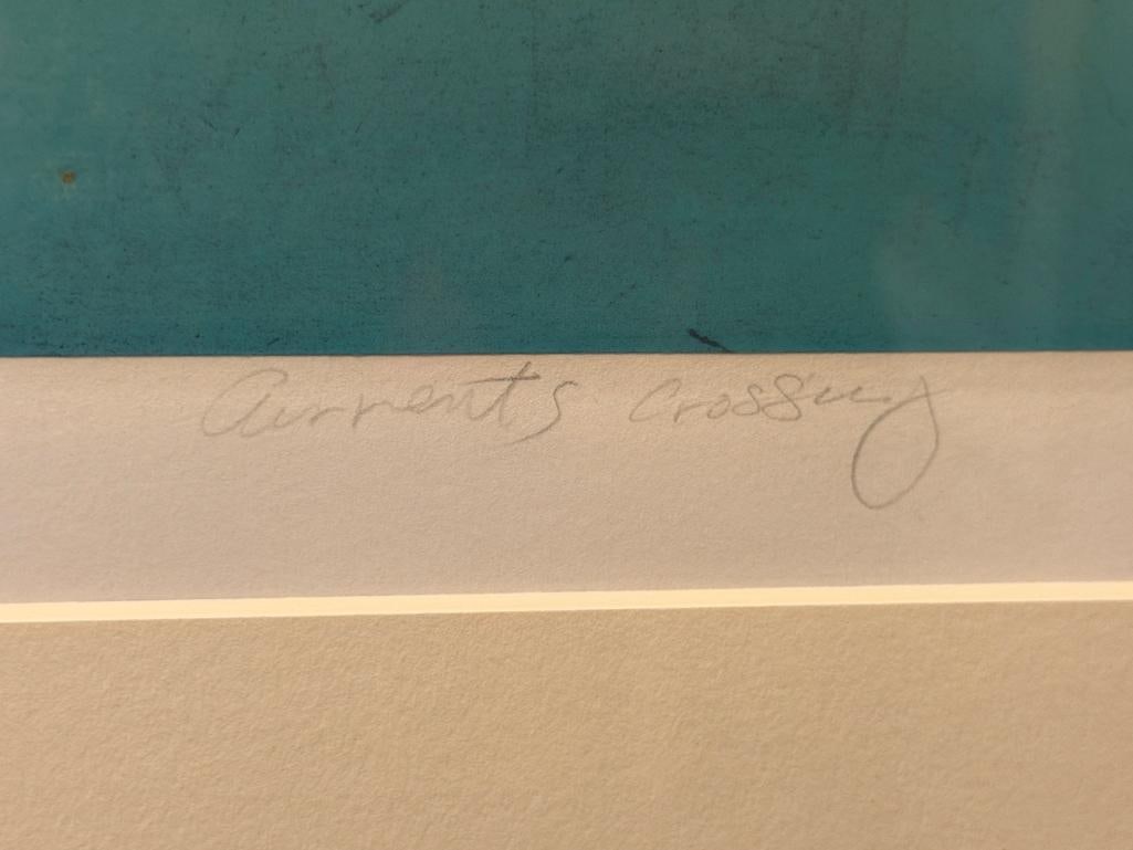 AURRENTS CROSSING ARTIST PROOF ABSTRACT EXPRESSIONISM PRINT DATED 1983 SIGNED - 7