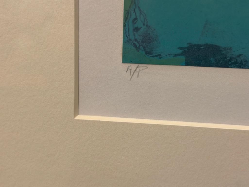 AURRENTS CROSSING ARTIST PROOF ABSTRACT EXPRESSIONISM PRINT DATED 1983 SIGNED - 8
