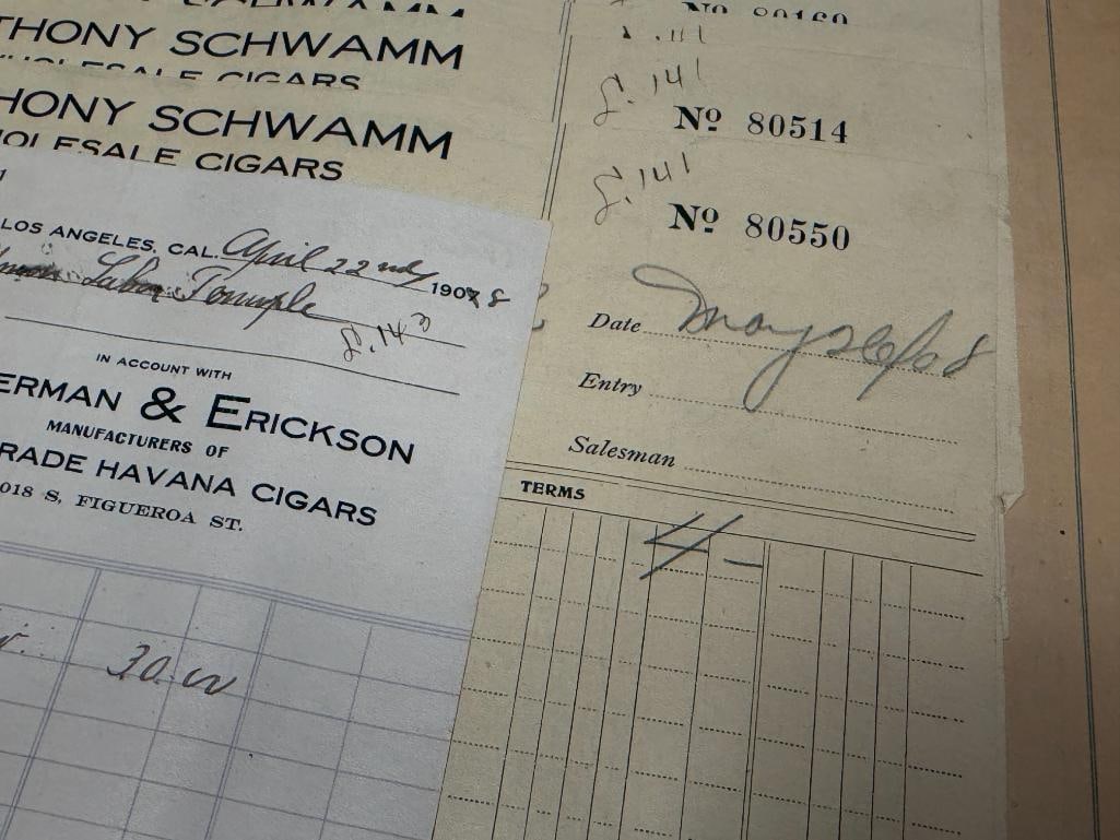COLLECTION OF TOBACCO RECIEPTS FROM 1905 TO 1915 - 7