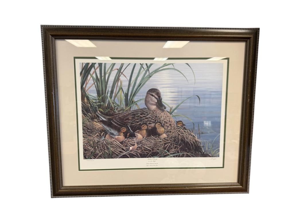 LUKE RAFFIN DUCKS UNLIMITED LIMITED EDITION PRINT MALLARD FAMILY NO. 4068/5600 (1 of 9)