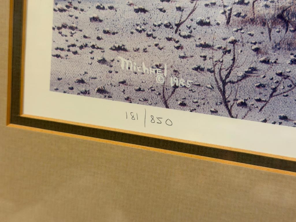 MICHAEL DUCKS UNLIMITED LIMITED EDITION PRINT OCTOBER DAY NO. 181/850 - 9