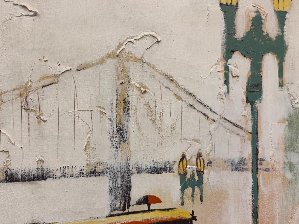 LEE REYNOLDS LARGE ORIGINAL ACRYLIC ON CANVAS SAN FRANCISCO TROLLEY - 5