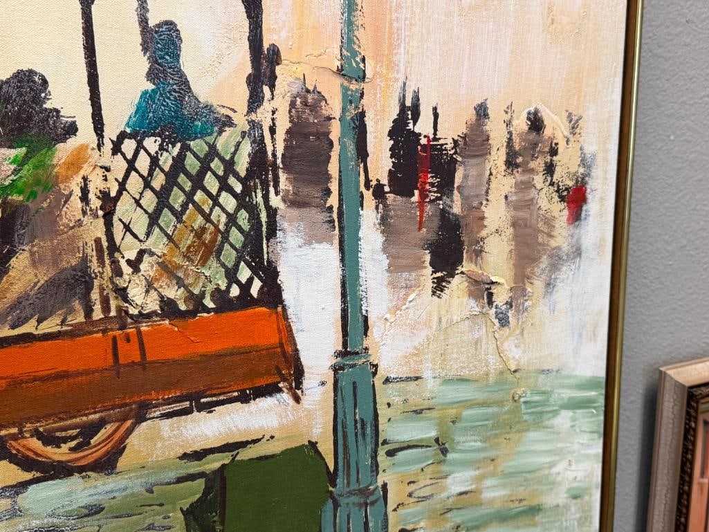 LEE REYNOLDS LARGE ORIGINAL ACRYLIC ON CANVAS SAN FRANCISCO TROLLEY - 6