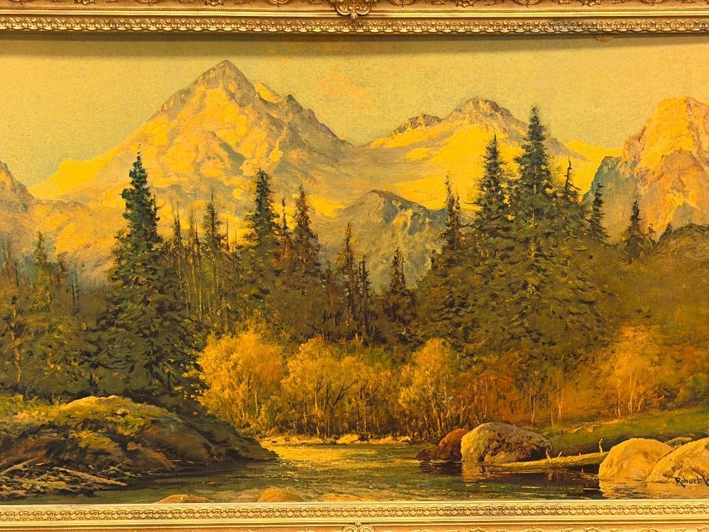 ROBERT WILLIAM WOOD BRITISH-AMERICAN ARTIST PRINT ON BOARD IN THE TETONS - 2