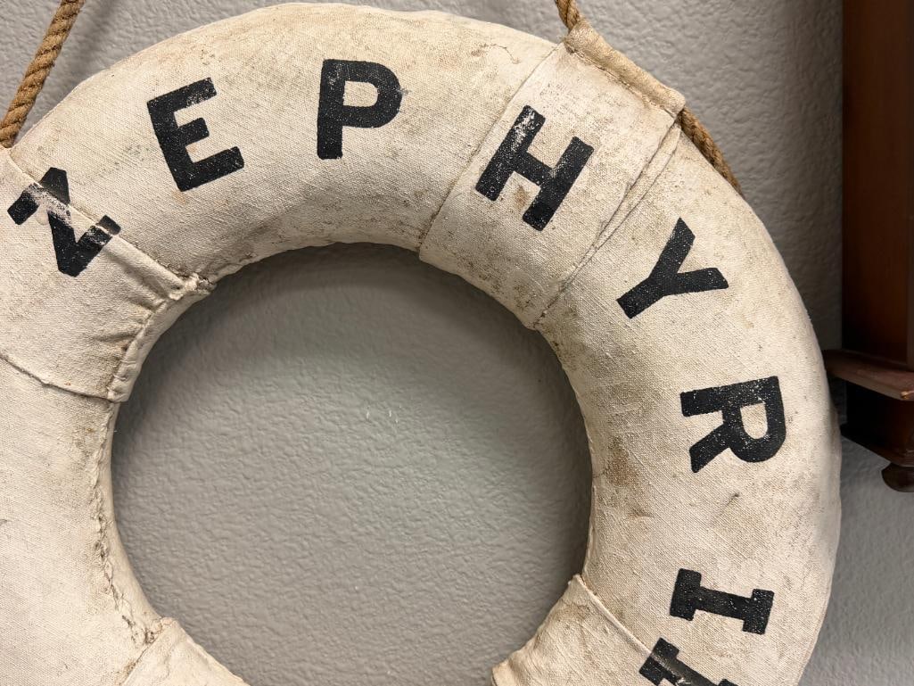 VINTAGE ZEPHYR II NAUTICAL LIFE RING BUOY - 3