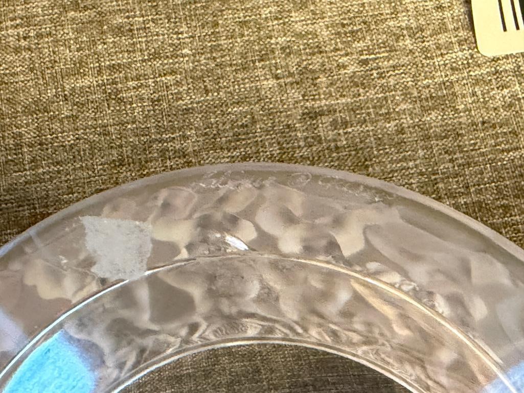 LALIQUE FINE FRENCH CRYSTAL LIDDED POWDER JAR LES ENFANTS CREATED IN 1931 BY RENE LALIQUE - 8
