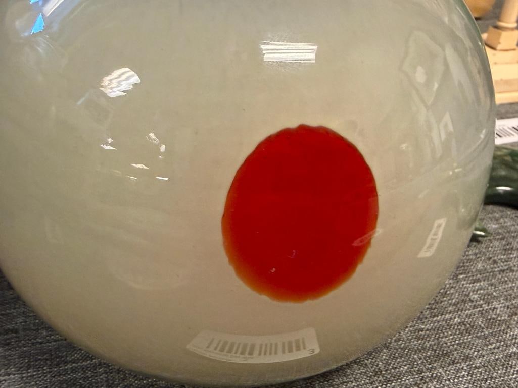 HENRY DEAN MINIMALIST HAND BLOWN ART GLASS FLOWER BOWL - 3