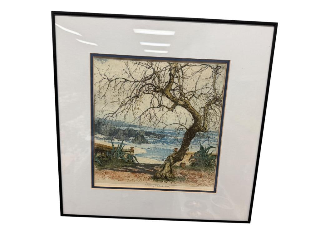 LUIGI KASIMIR RENOWNED AUSTRO-HUNGARIAN PRINT MAKER AQUATINT ETCHING TITLED GOLDEN GATE (1 of 9)