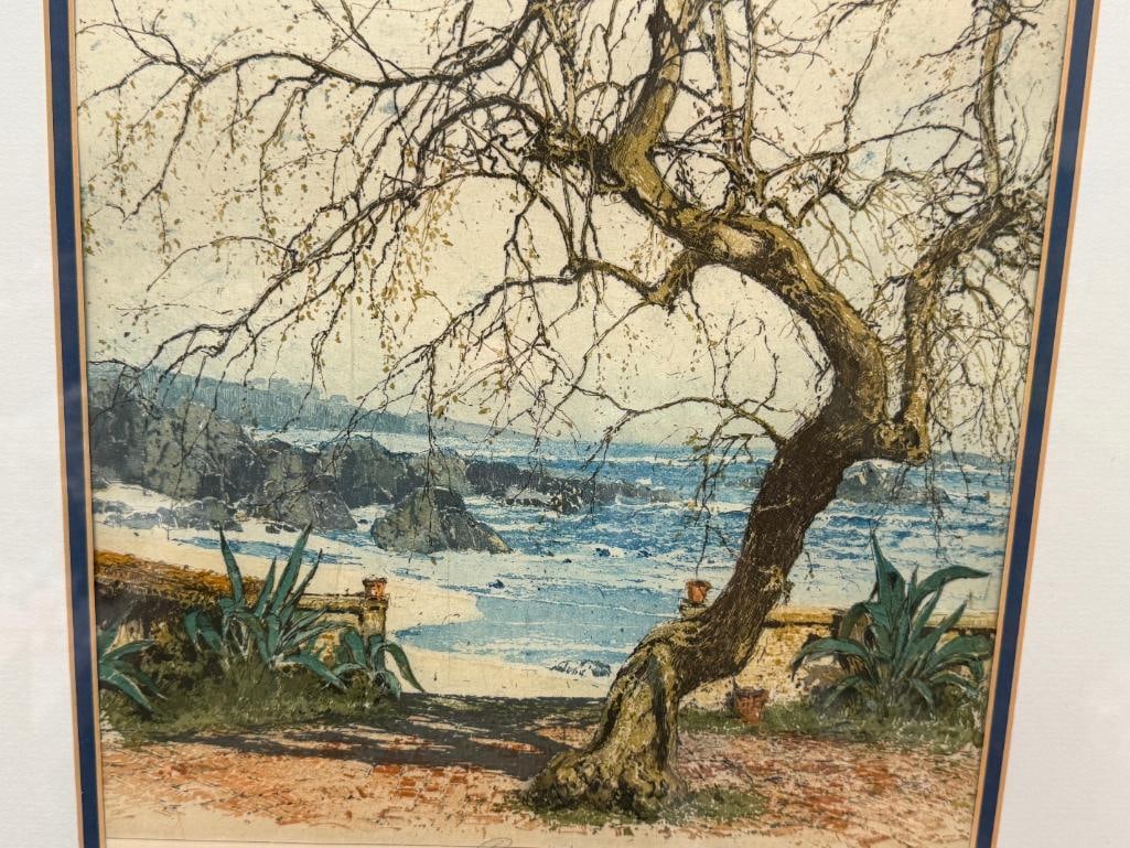 LUIGI KASIMIR RENOWNED AUSTRO-HUNGARIAN PRINT MAKER AQUATINT ETCHING TITLED GOLDEN GATE - 2