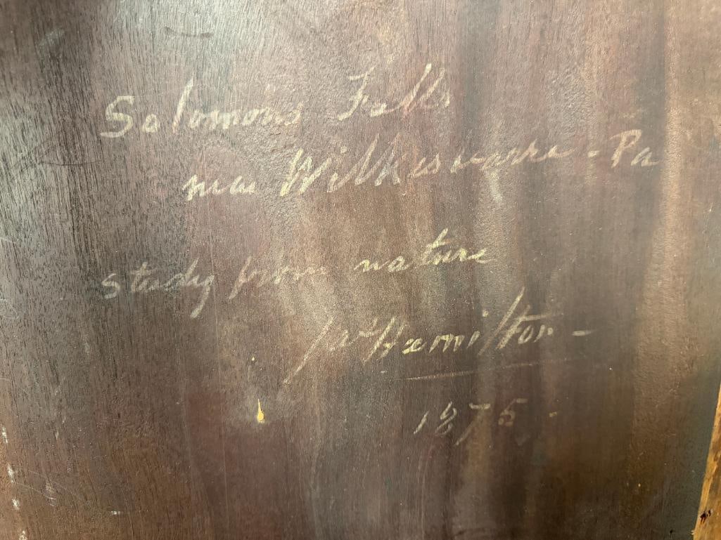 JAMES HAMILTON IRISH PAINTER ORIGINAL OIL ON BOARD SOLOMON'S FALLS WILKES-BARRE ASHLEY, PENNSYLVA... - 9