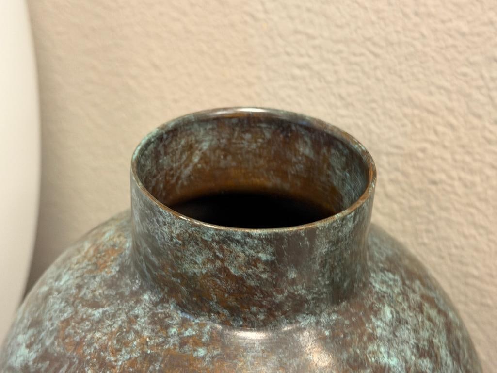 ARMANI CASA APOLLO VASO ALTO TALL METAL / BRONZE VASE - 4