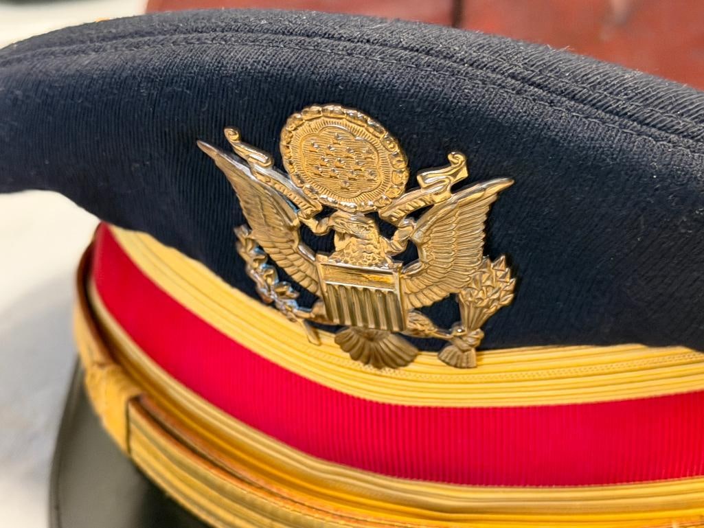 US ARMY FLIGHT ACE OFFICER'S PEAKED SERVICE CAP VIETNAM WAR ERA - 2