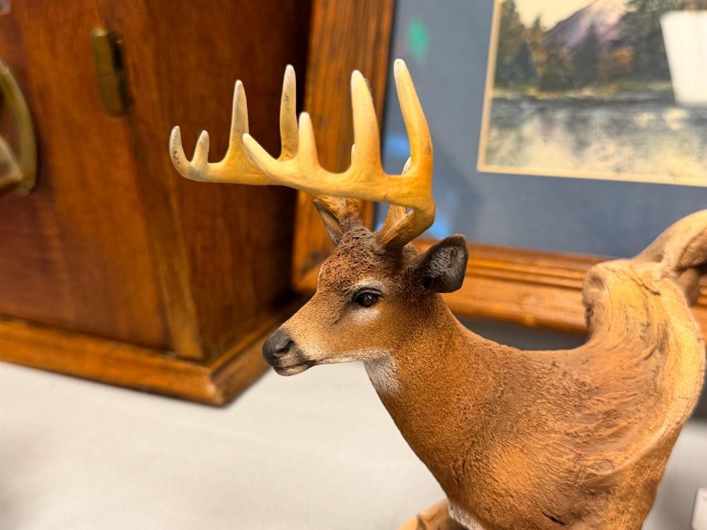 LIMITED EDITION WILDLIFE RESIN SCULPTURES ALERT BY NEIL J. ROSE NO. 40/2500 MADE IN THE USA - 3