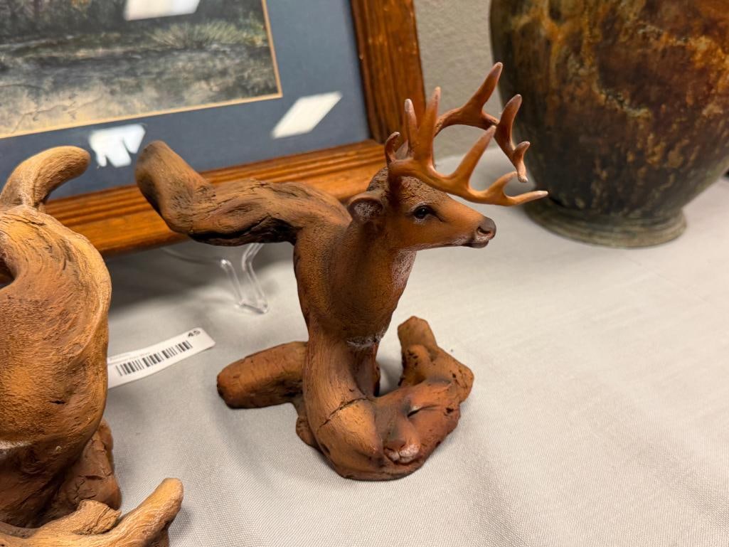 LIMITED EDITION WILDLIFE RESIN SCULPTURES ALERT BY NEIL J. ROSE NO. 40/2500 MADE IN THE USA - 5
