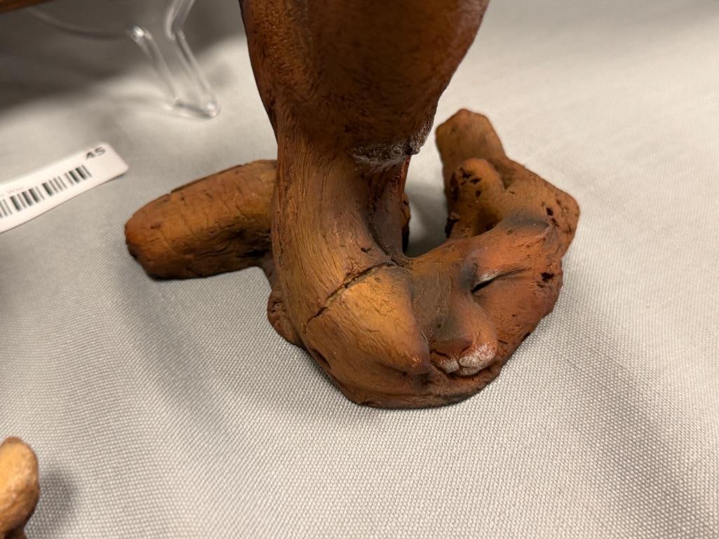 LIMITED EDITION WILDLIFE RESIN SCULPTURES ALERT BY NEIL J. ROSE NO. 40/2500 MADE IN THE USA - 6