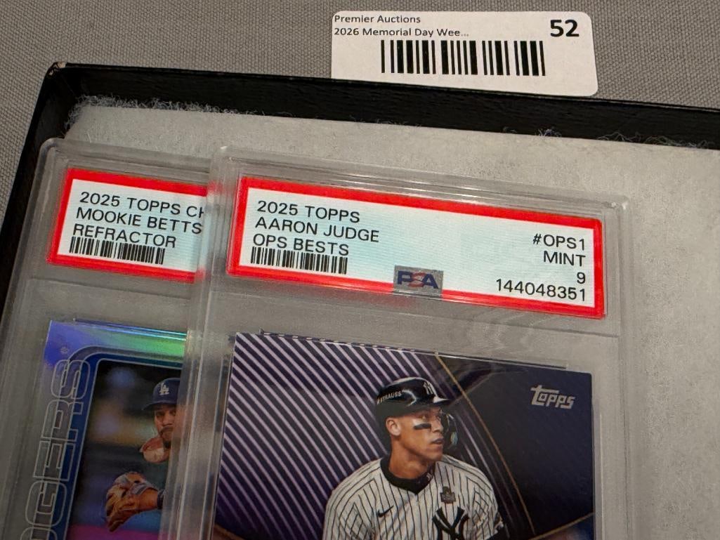 PSA / GMA GRADED BASEBALL CARDS JACOBY ELLSBURG, JAMES WOOD, AARON JUDGE, MOOKIE BETTS IN SLABS - 11