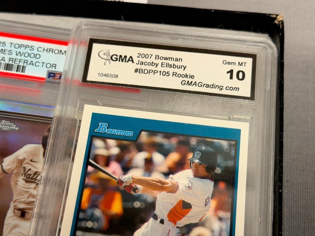 PSA / GMA GRADED BASEBALL CARDS JACOBY ELLSBURG, JAMES WOOD, AARON JUDGE, MOOKIE BETTS IN SLABS - 3