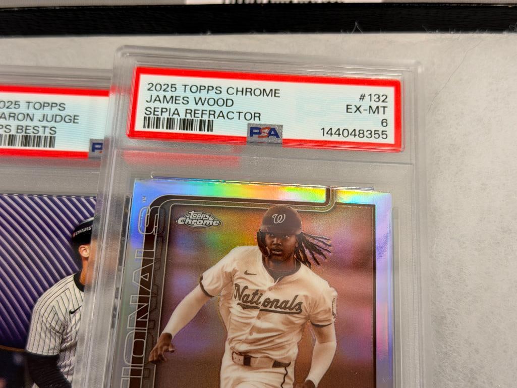 PSA / GMA GRADED BASEBALL CARDS JACOBY ELLSBURG, JAMES WOOD, AARON JUDGE, MOOKIE BETTS IN SLABS - 6