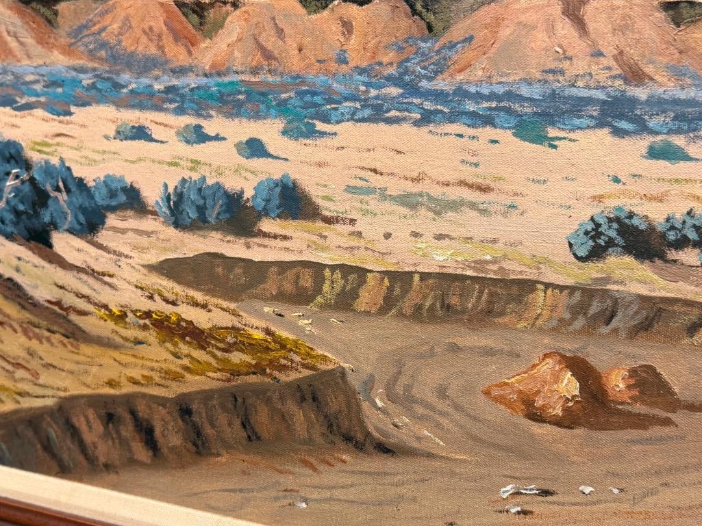 IMPRESSIVE GEORGE CARTER LARGE ORIGINAL OIL ON CANVAS NEVADA DESERT LANDSCAPE PAINTING - 5